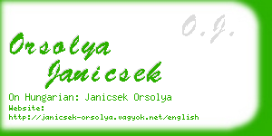 orsolya janicsek business card